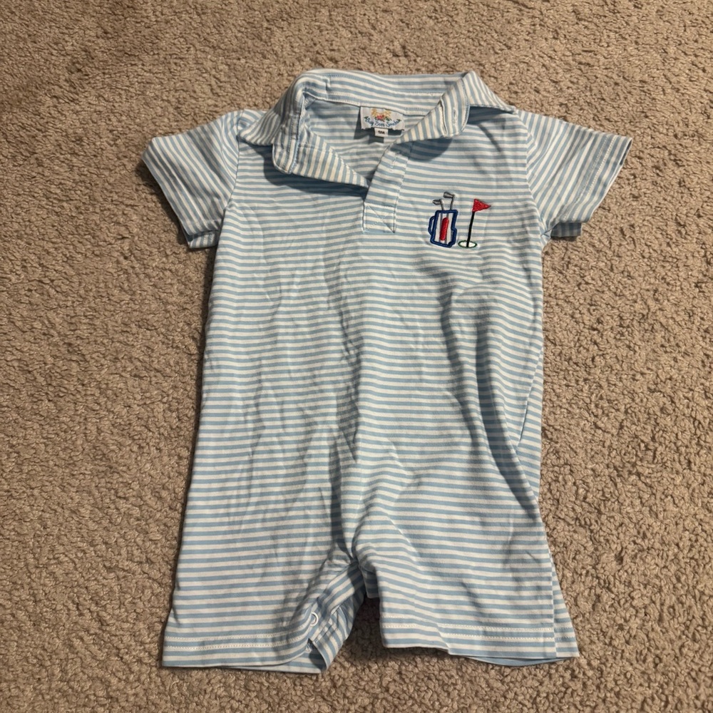 Busy Bee Smocks Golf Polo Romper